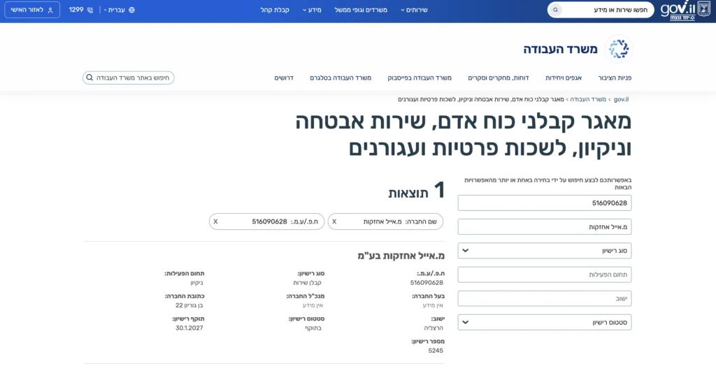 רישיון משרד התמ״ת